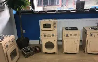 imaginative play area to role model actions